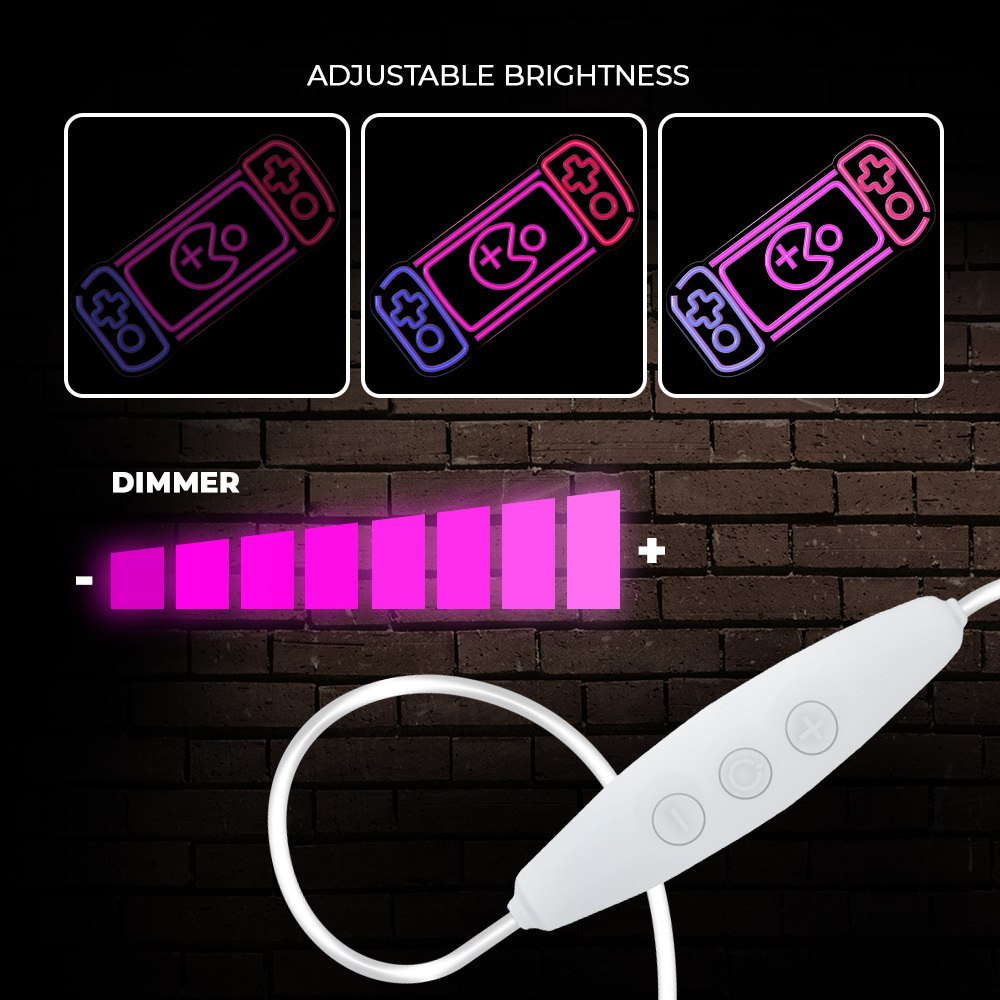 Neon PLEXI LED KONSOLA DO GIER multikolor FPNE27 Forever Light